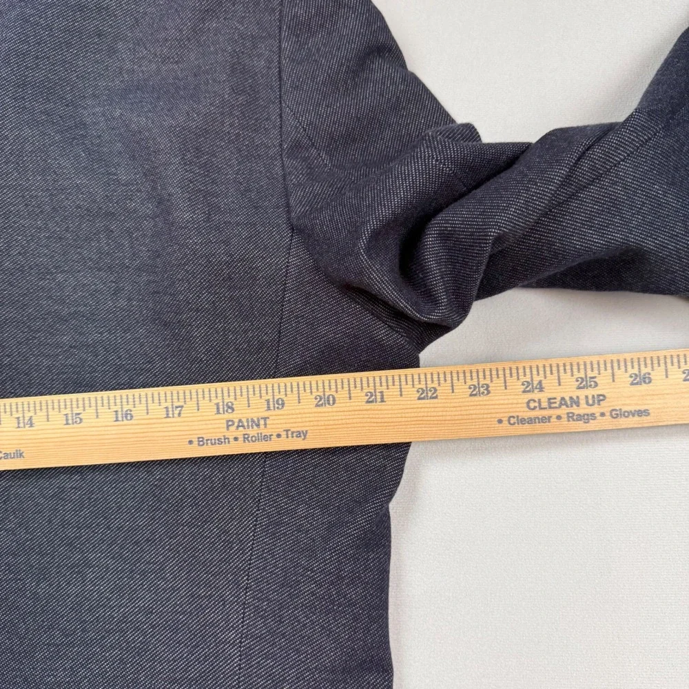 Banana Republic Mens 42R Tailored Slim Fit Blazer Navy Blue Cotton Blend Jacket